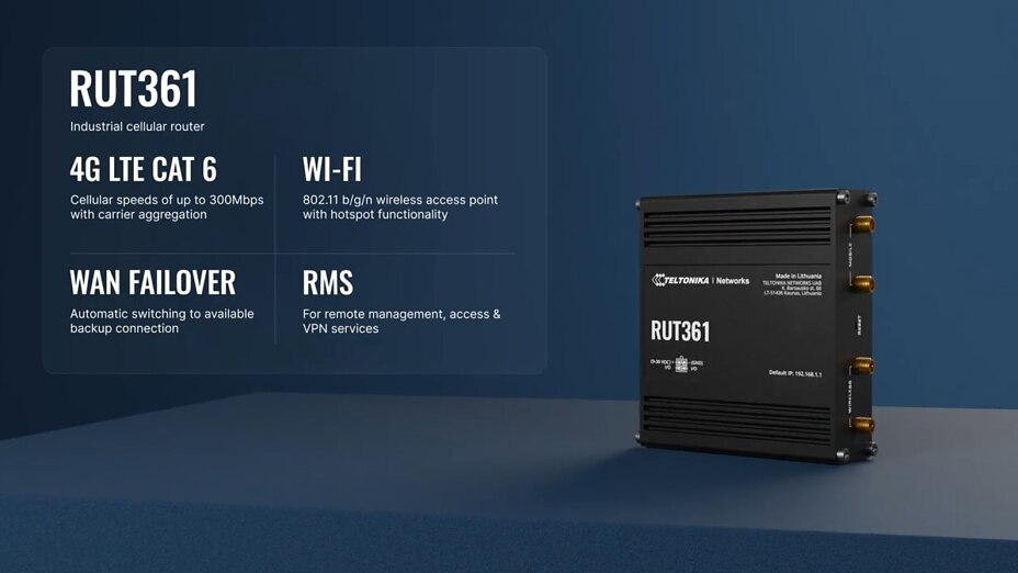 RUT361 - Industrie LTE Router RUT361 - Industrie LTE Router