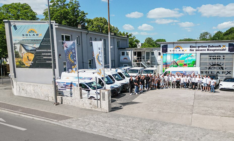 Firmengebäude des Photovoltaikinstallateurs SolarX GmbH aus Berlin
