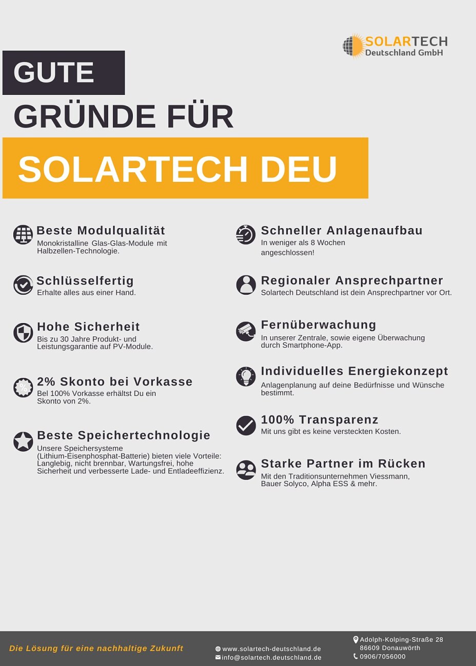 Gute Gründe für Solartech