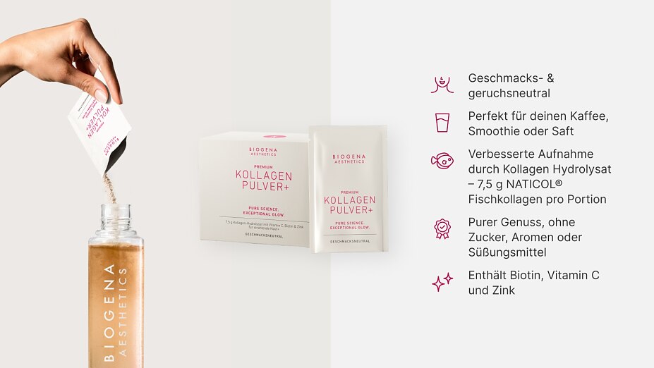 Einfache Integration in den Alltag: Das geschmacksneutrale Pulver lässt sich klumpenfrei in Kaffee oder Smoothies einrühren.